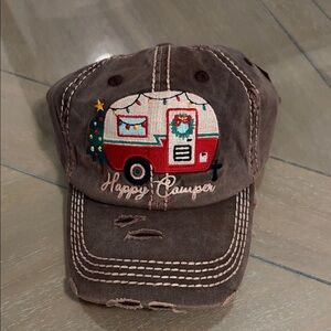NWT Happy Camper Vintage Style Hat